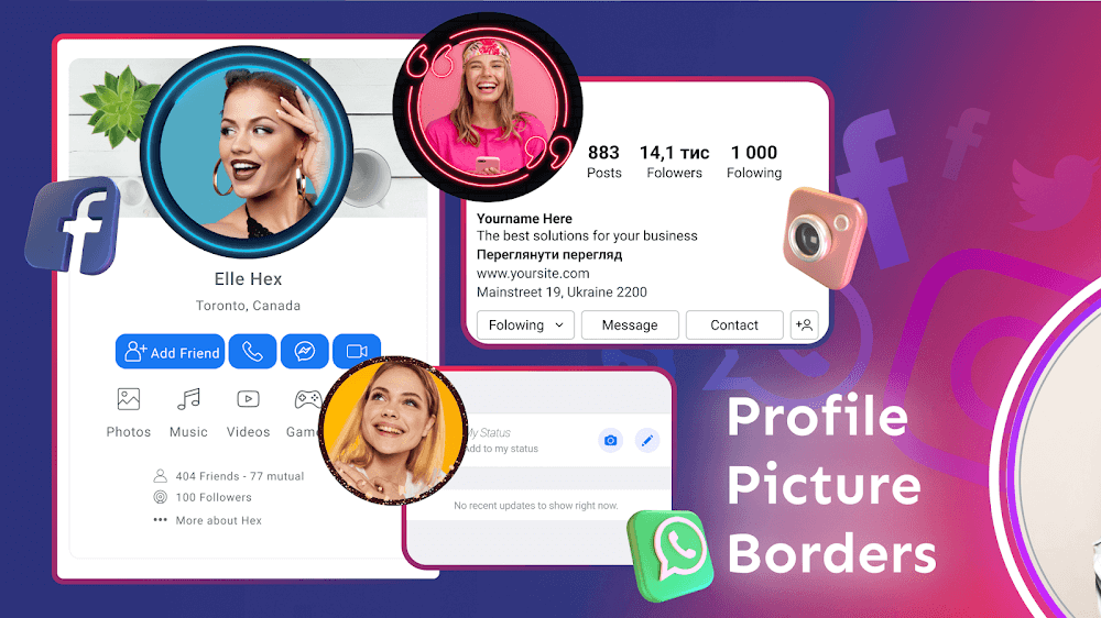 Profile Picture Border Frame v2.4.5.1 MOD APK (Premium Unlocked)