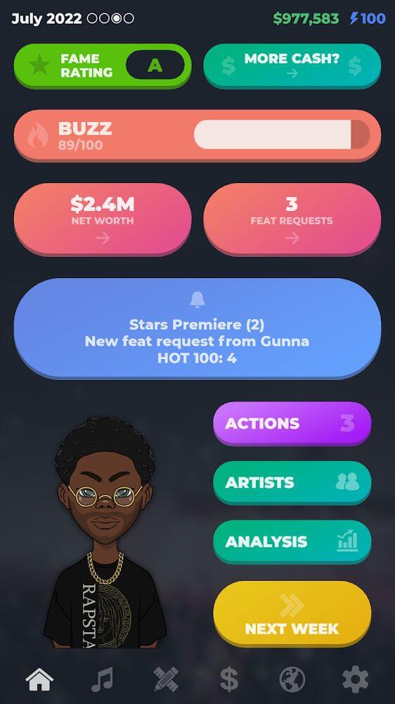 RAPSTAR - Rapper Simulator v2206.1 MOD APK (Free Purchase)