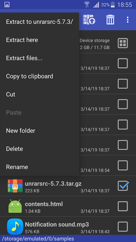 RAR v7.01 build 123 APK + MOD (Premium Unlocked)