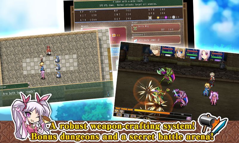 RPG Asdivine Cross v1.1.1g MOD APK (Unlocked Items, One Hit)