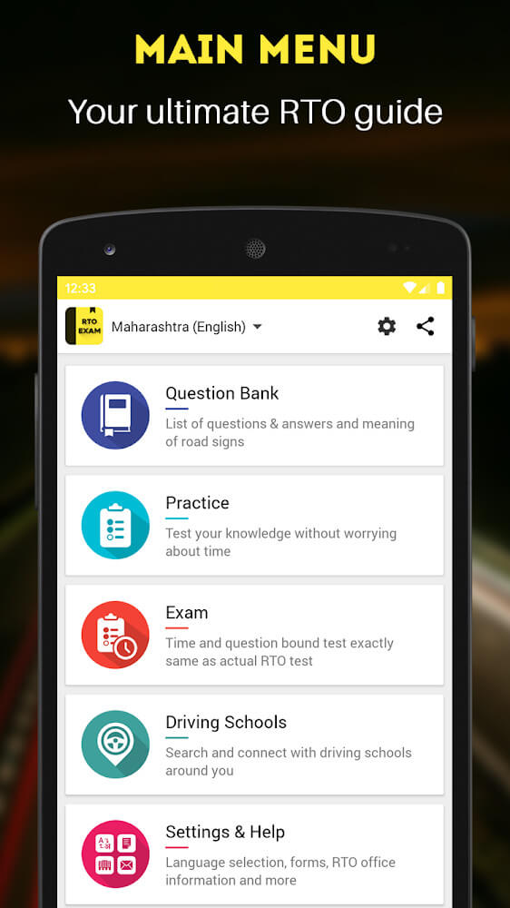 RTO Exam v3.33 b70 MOD APK (Pro Unlocked)