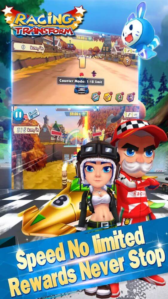 Racing Transform - Sky Race v1.0.6 MOD APK (Unlimited Diamond, Gold)