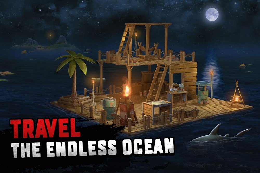 Raft Survival: Ocean Nomad v1.201 MOD APK (Menu/Free Craft/Money)