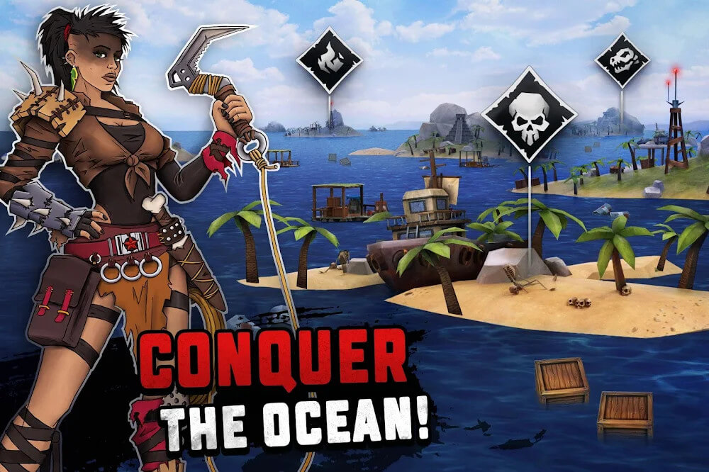 Raft Survival: Ocean Nomad v2.0.0 MOD APK (Free Shopping, Mega Menu)