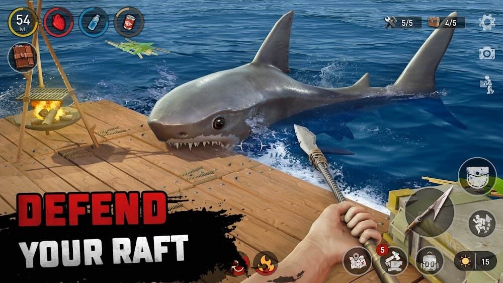 Raft Survival v2.0.0 MOD APK (Free Shopping, God Mode, Mega Menu)