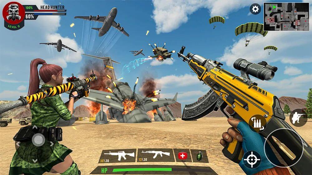 Real Commando Fps Shooting v1.24 MOD APK (Dumb Enemy)