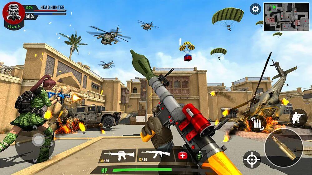 Real Commando Fps Shooting v1.24 MOD APK (Dumb Enemy)