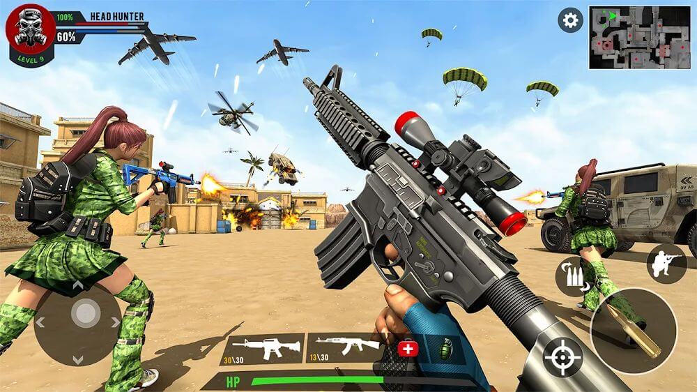 Real Commando Fps Shooting v1.24 MOD APK (Dumb Enemy)