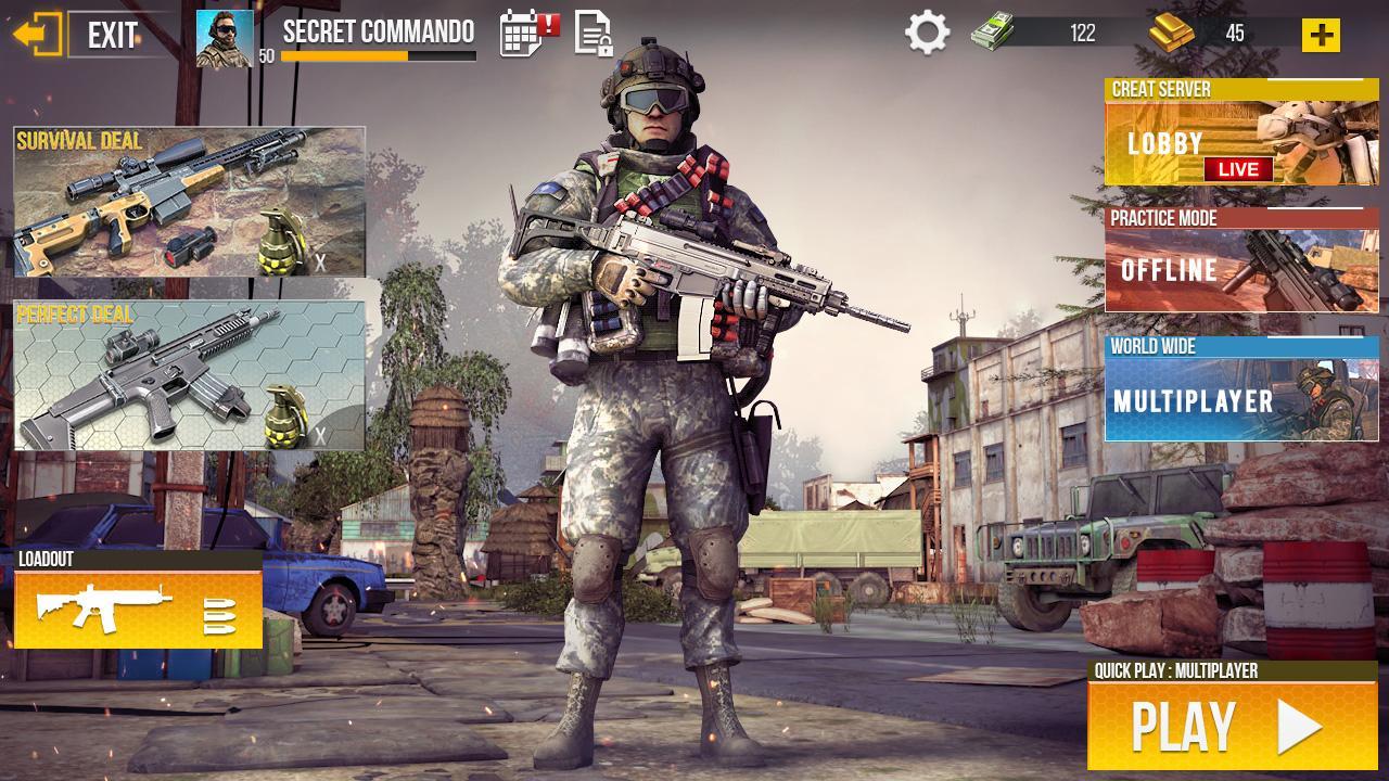 Real Commando Secret Mission MOD APK 22.2 (Mod Money)