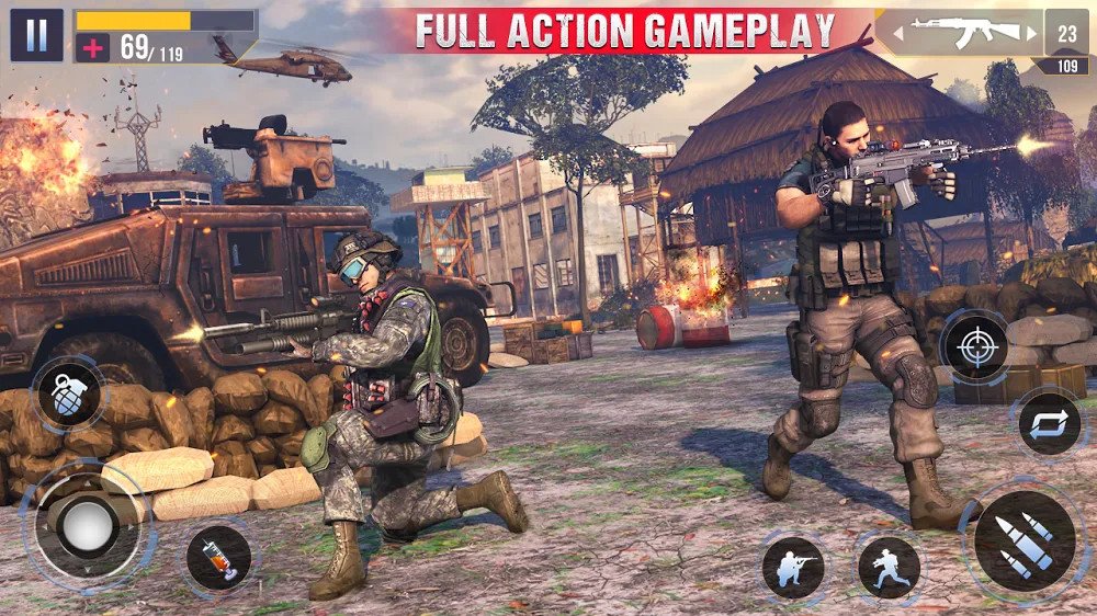 Real Commando Secret Mission v18.9 MOD APK (God Mode)