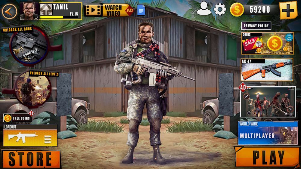 Real Commando Shooting v2.8 MOD APK (God Mode, Dumb Enemy)