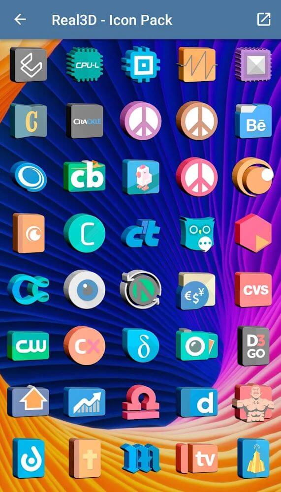 Real3D - Icon Pack v1.7 APK (Patched)