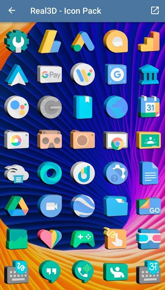 Real3D - Icon Pack v1.7 APK (Patched)