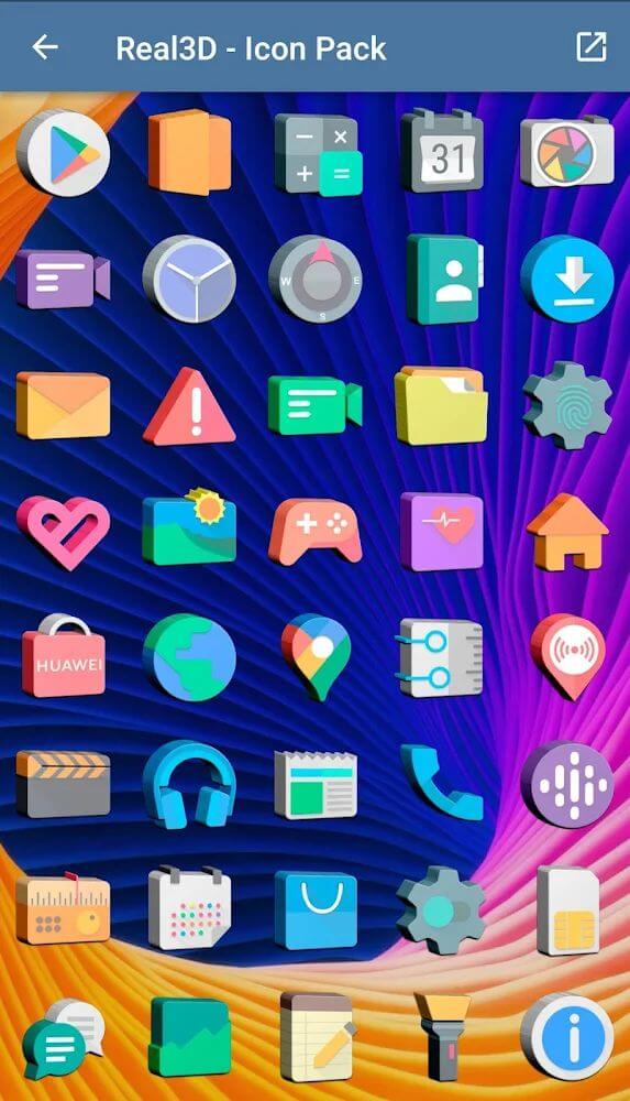 Real3D - Icon Pack v1.7 APK (Patched)