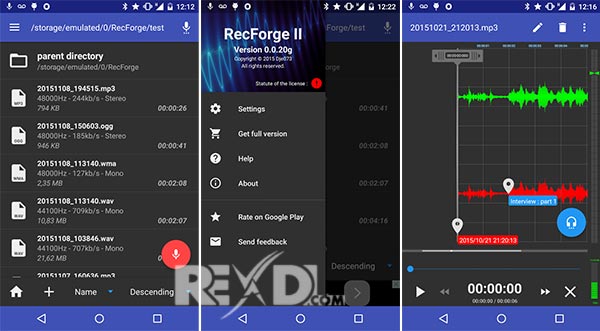 RecForge II Pro Audio Recorder 0.0.22g Apk Full for Android