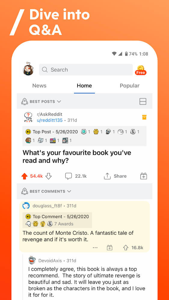 Reddit v2024.35.0 MOD APK (Premium Unlocked)