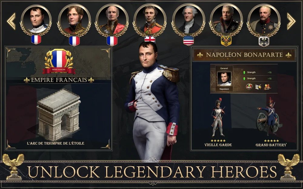 Rise of Napoleon: Empire War v0.11.2 MOD APK (VIP Unlocked) Download