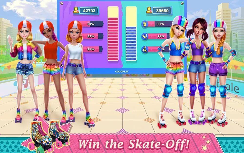 Roller Skating Girls v1.2.4 MOD APK + OBB (Unlocked All Items)