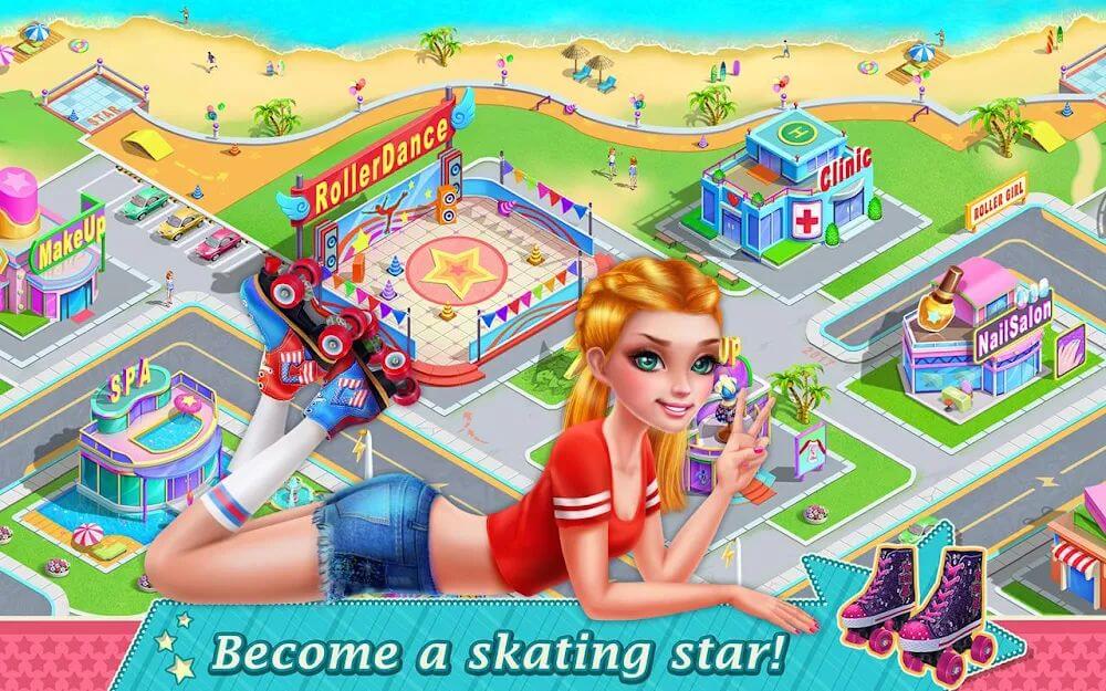 Roller Skating Girls v1.2.4 MOD APK + OBB (Unlocked All Items)