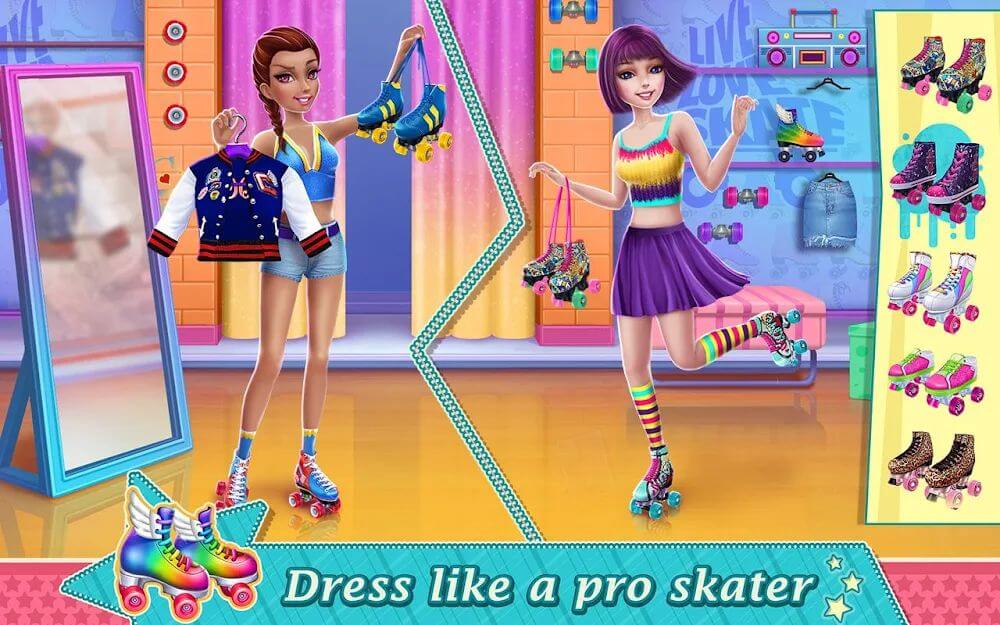 Roller Skating Girls v1.2.4 MOD APK + OBB (Unlocked All Items)