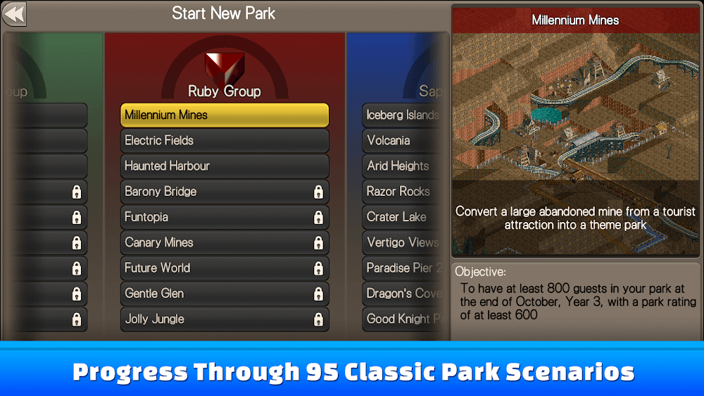 RollerCoaster Tycoon Classic v1.2.1 APK + OBB (MOD, Free Shopping) Download