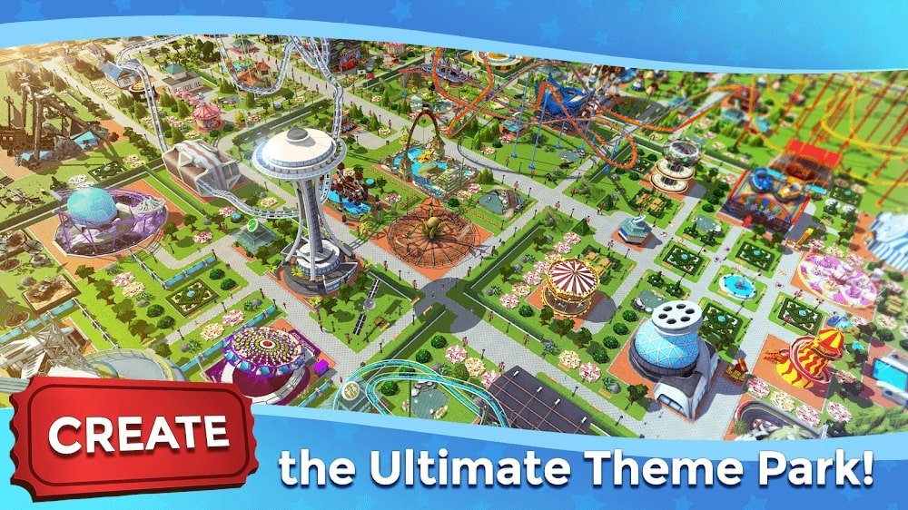 RollerCoaster Tycoon Touch v3.21.8 MOD APK + OBB (Unlimited Currency)