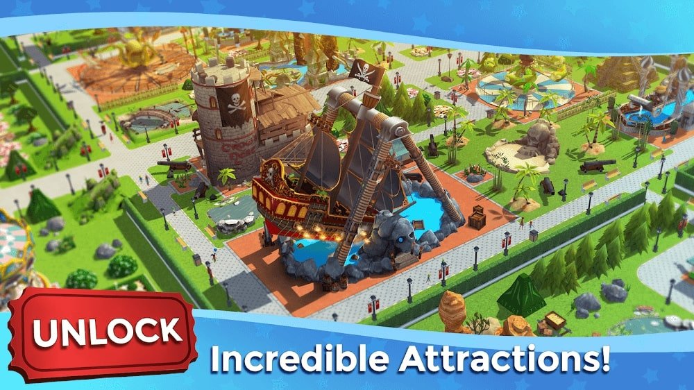 RollerCoaster Tycoon Touch v3.21.8 MOD APK + OBB (Unlimited Currency)