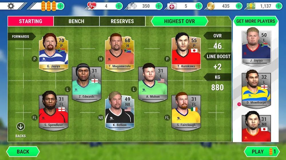 Rugby Nations 22 v1.2.2.295 MOD APK (Free Rewards)