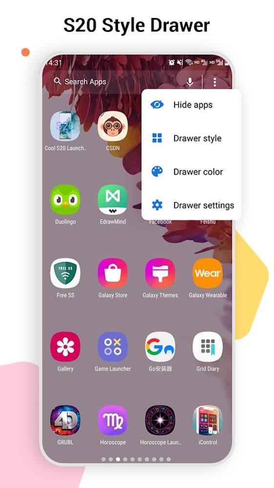 SO S20 Launcher v4.3.5 APK + MOD (Prime Unlocked)