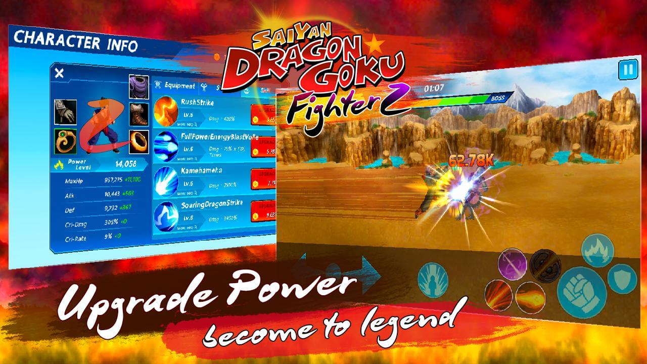 Saiyan Dragon Goku: Fighter Z v1.4.0 MOD APK (Unlimited Money)