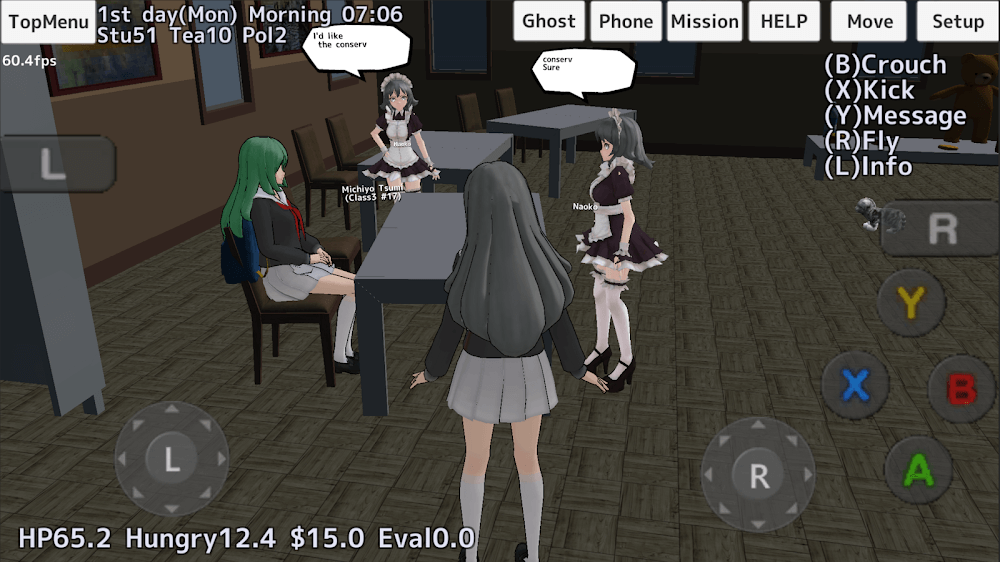 School Girls Simulator v1.0 MOD APK (Unlimited Money, Health, Menu)