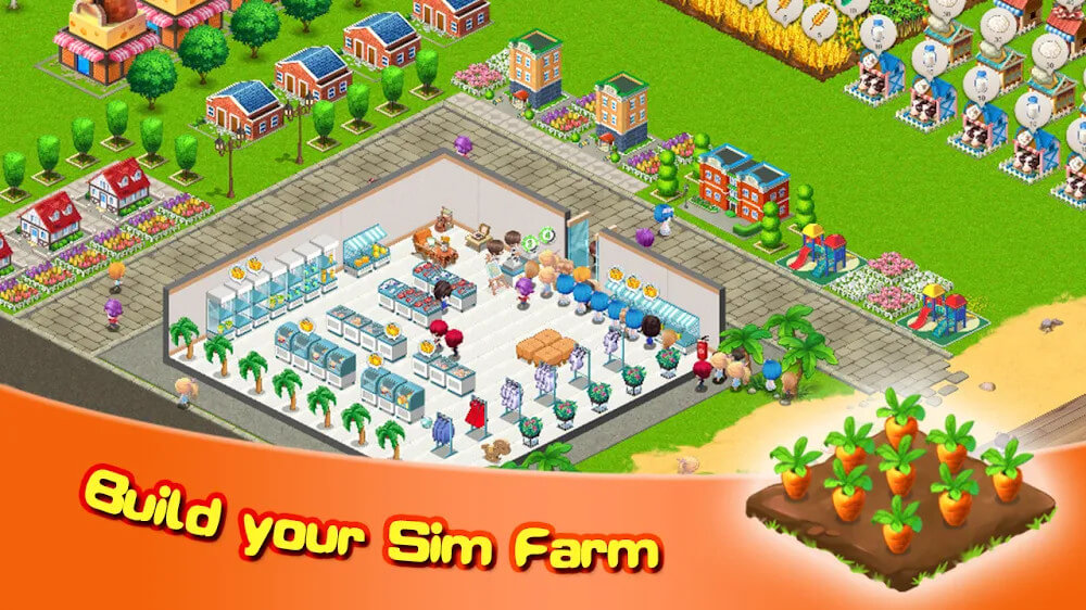 Sim Farm - Build Township v1.1.3 MOD APK (Unlimited Materials, Free Speed Up)