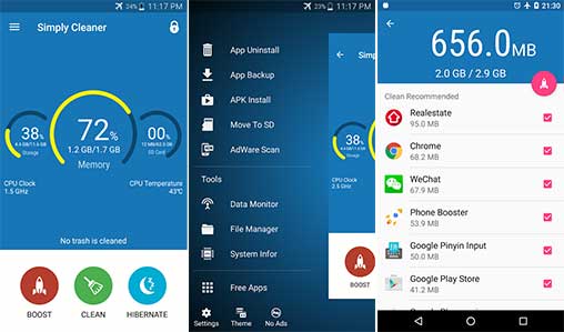 Simply Clean (Clean & Boost) Pro 1.2.3 Apk Unlocked for Android