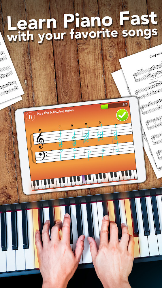 Simply Piano by JoyTunes v7.28.0 MOD APK (Premium Unlocked, Membership)