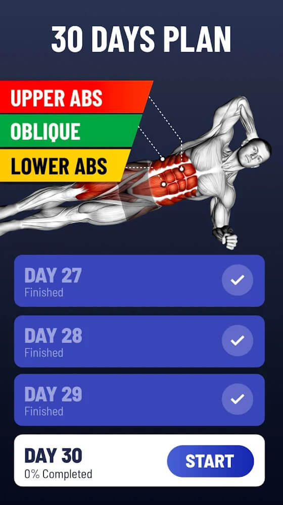 Six Pack in 30 Days - Abs Workout v1.29 APK + MOD (Pro Unlocked)