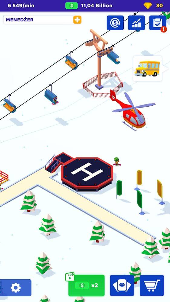 Ski Resort: Idle Snow Tycoon v1.2.3 MOD APK (Free Upgrades)