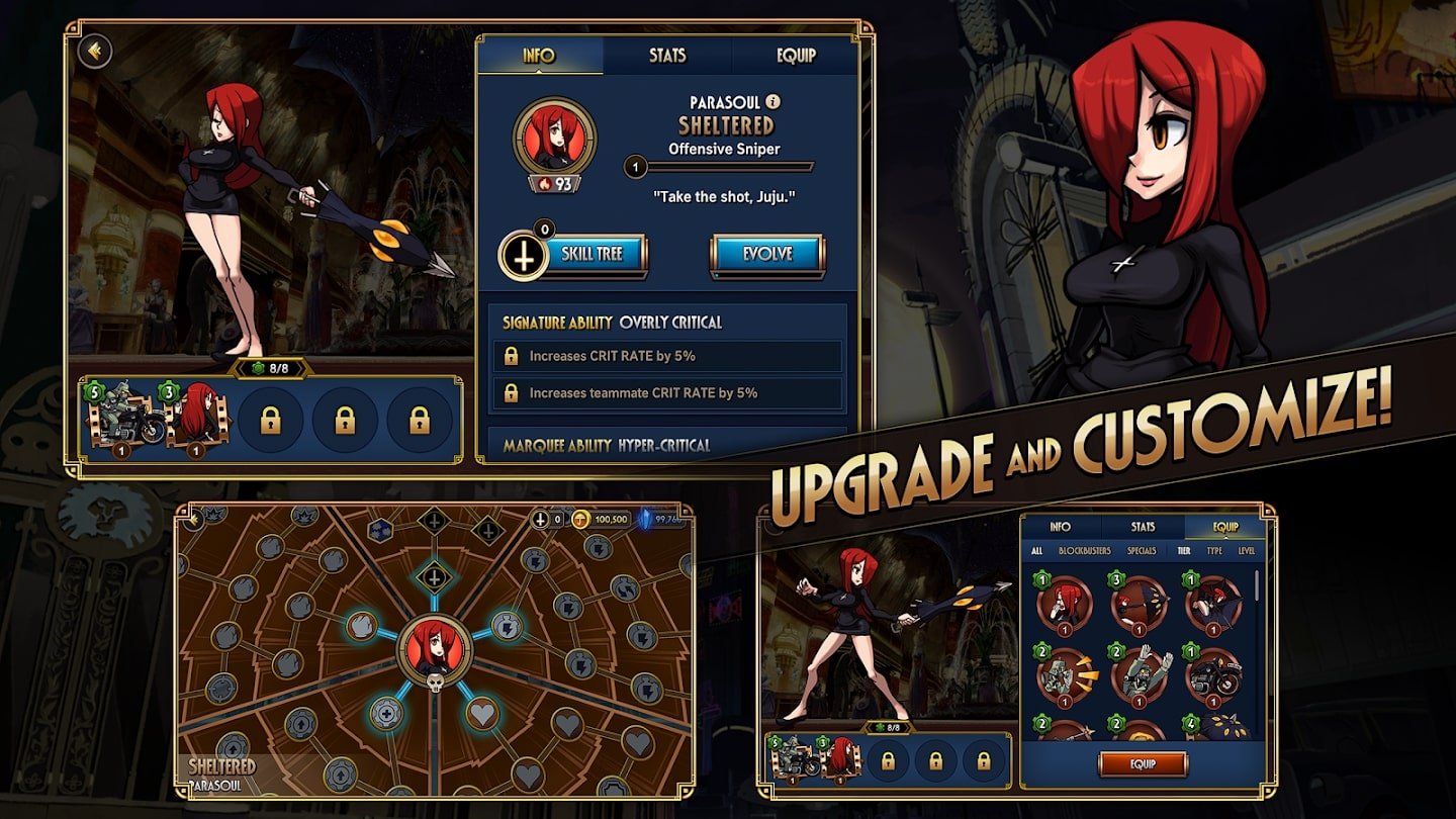 Skullgirls APK + MOD (No Skill CD) v4.9.0