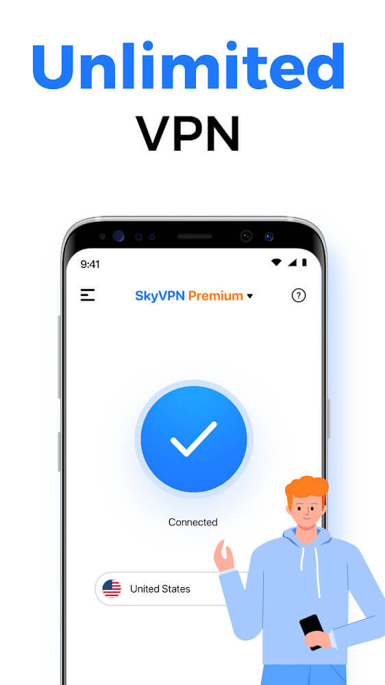 SkyVPN v2.4.6 MOD APK (Premium Unlocked)