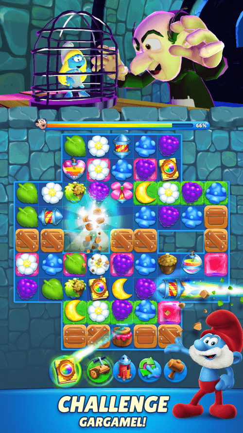 Smurfs Magic Match v4.4 MOD APK (Unlimited Lives/Coins/Stars)