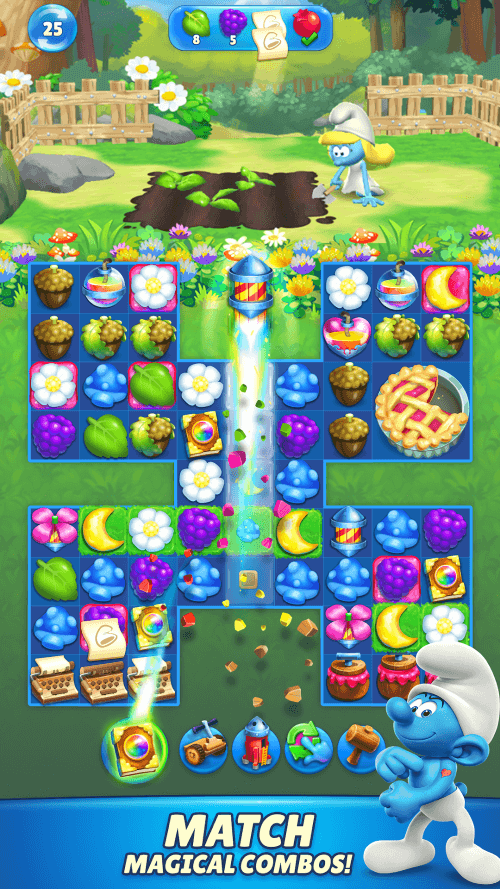 Smurfs Magic Match v4.4 MOD APK (Unlimited Lives/Coins/Stars)