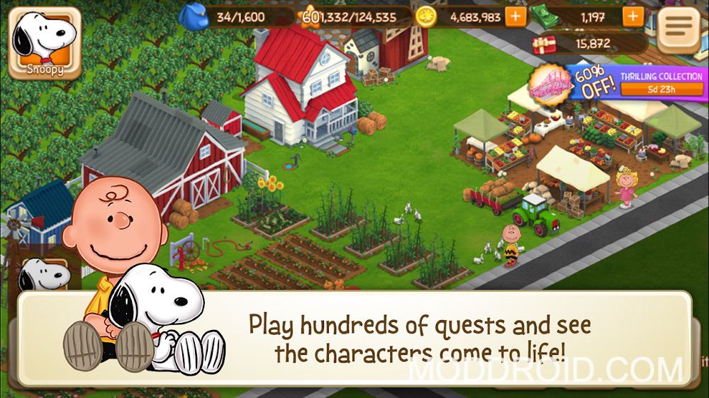 Snoopy's Town Tale v3.9.2 MOD APK (Unlimited Money)