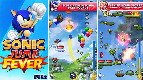 Sonic Jump Fever 1.6.0 Apk Mod Android