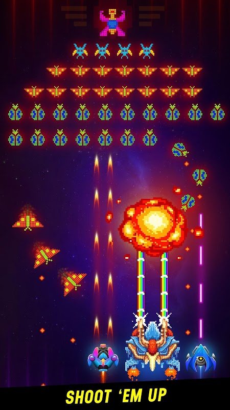 Space Shooter: Galaxy Attack MOD APK v1.563 (Unlimited Money)
