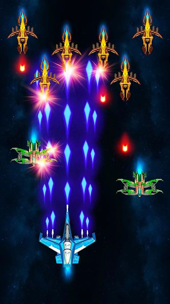 Space Shooter: Star Squadron v1.0.46 b52 MOD APK (One Hit, Score, High Reward)