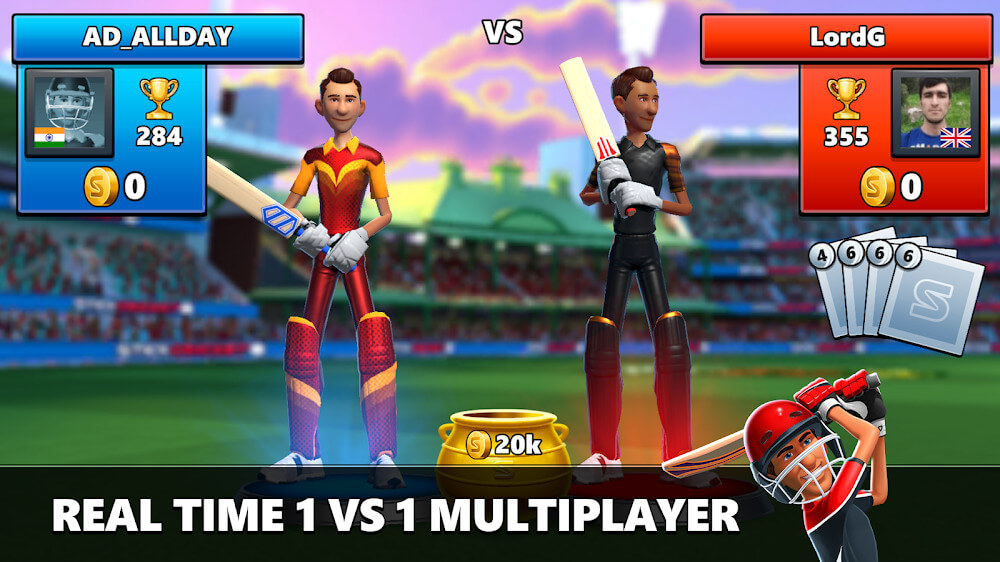 Stick Cricket Live v2.1.7 MOD APK (Menu/Always Perfect, Unlocked)