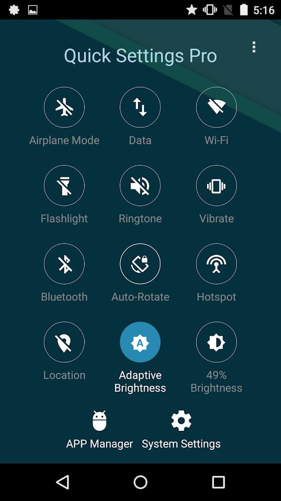 Super Quick Settings Pro v7.2 APK (Paid)