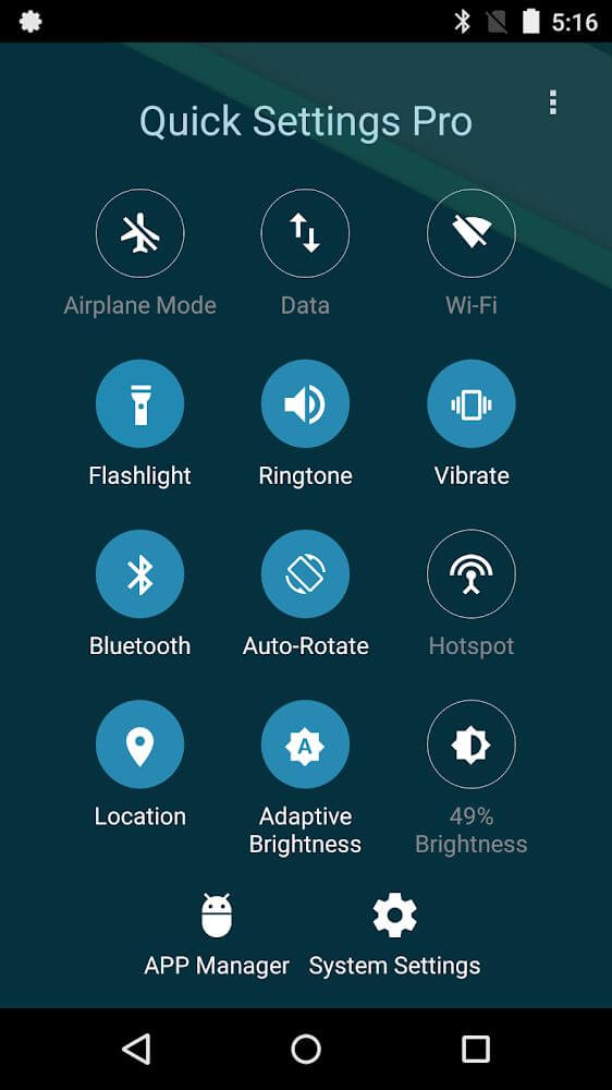 Super Quick Settings Pro v7.2 APK (Paid)