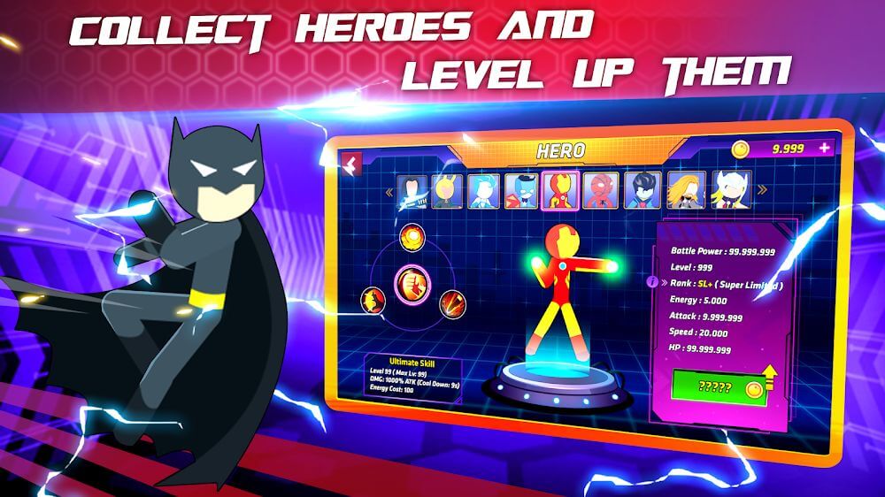 Super Stickman Heroes Fight v3.9 MOD APK (Free Purchase)