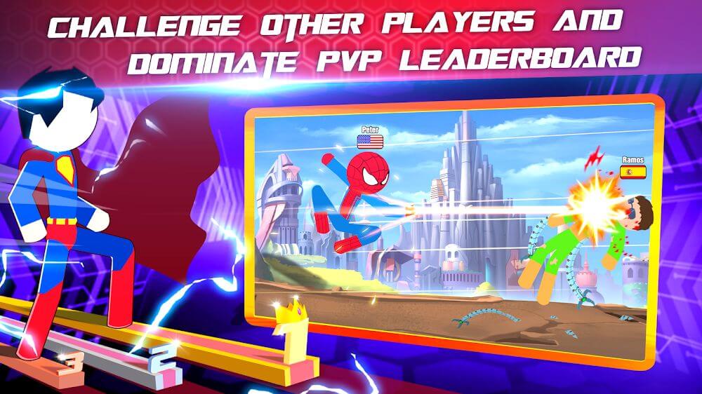 Super Stickman Heroes Fight v3.9 MOD APK (Free Purchase)