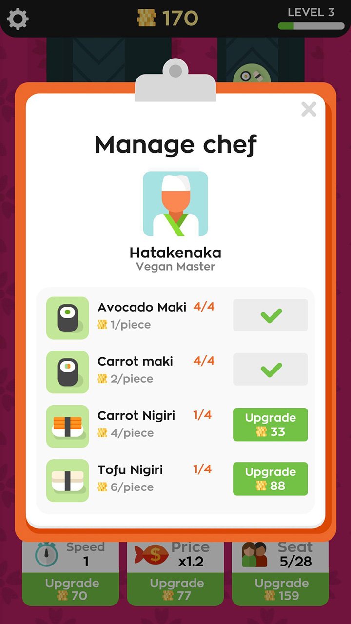 Sushi Bar Idle MOD APK 2.7.11 (Unlimited Money)